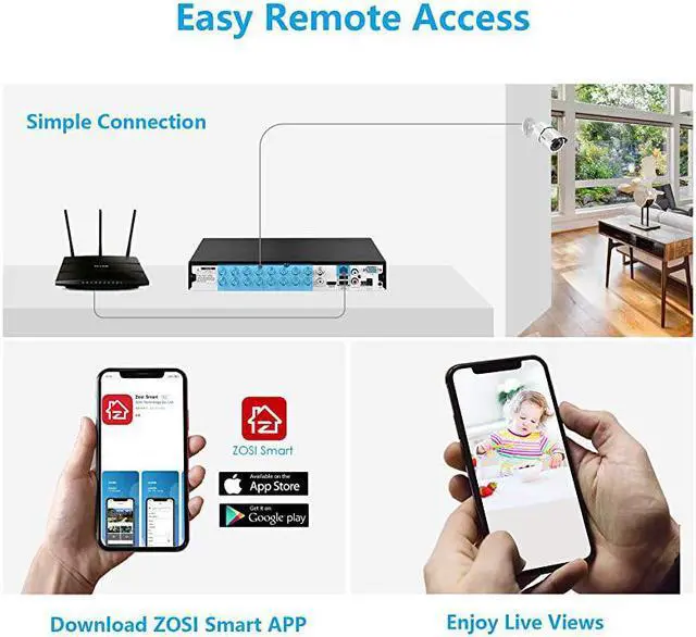 Alt view image 6 of 7 - H265+ 1080p 16 Channel Security Camera System16 Channel CCTV DVR with Hard Drive 4TB and 16 x 1080p Indoor Outdoor Dome Camera 80ft Night Vision 105° View Angle Remote Control Alert Push