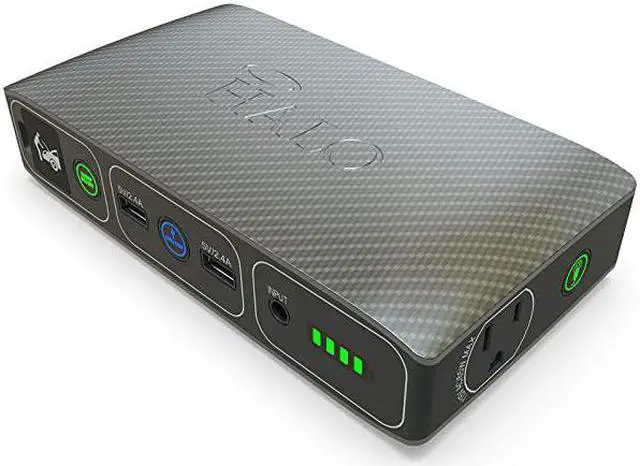Main image of Bolt 58830 mWh Portable Phone Laptop Charger Car Jump Starter with AC Outlet and Car Charger Silver Graphite