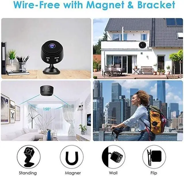 Alt view image 5 of 5 - Spy Camera Wireless Hidden HD 1080P Small Security Video Camera Mini Nany Cam with Night Vision and Motion Activated Indoor Use Security Cameras Surveillance Cam for Car Home Office