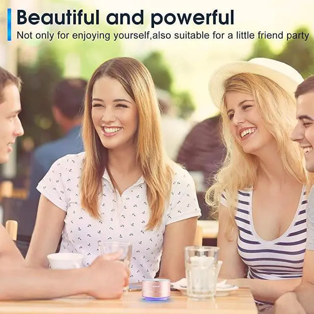 Alt view image 5 of 7 - A2  Portable Wireless Bluetooth Speaker with BuiltinMicHandsfree CallAUX LineTF CardHD Sound and Bass for iPhone Ipad Android Smartphone and MoreRose Gold