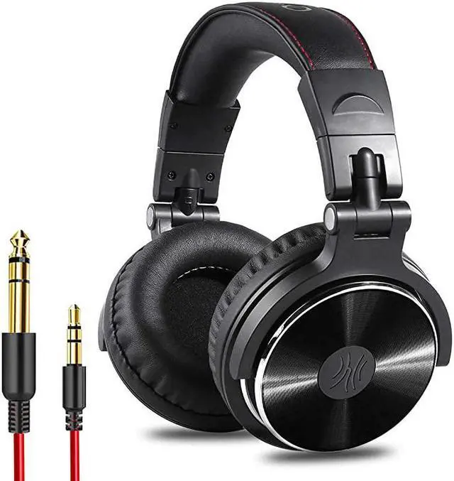 Main image of AdapterFree Closed Back OverEar DJ Stereo Monitor Headphones Professional Studio Monitor amp Mixing Telescopic Arms with Scale Newest 50mm Neodymium Drivers Glossy Finish Black