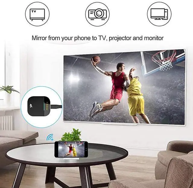 Alt view image 4 of 7 - 4K WiFi Display Dongle Wireless HDMI Display Adapter DualBand 5G WiFi Wireless Display Receiver iPhone iPad Laptop Android Phone Miracast Dongle for HD TV Projector Monitor