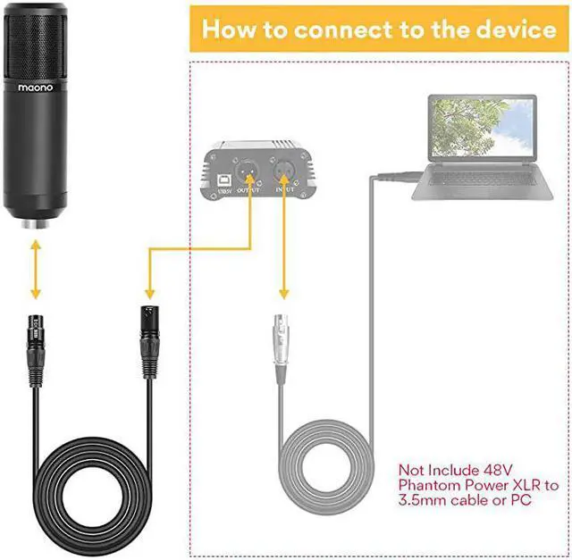 Alt view image 6 of 7 - XLR Condenser Microphone Kit  AUPM320S Professional Cardioid Vocal Studio Recording Mic for Streaming Voice Over Project HomeStudio