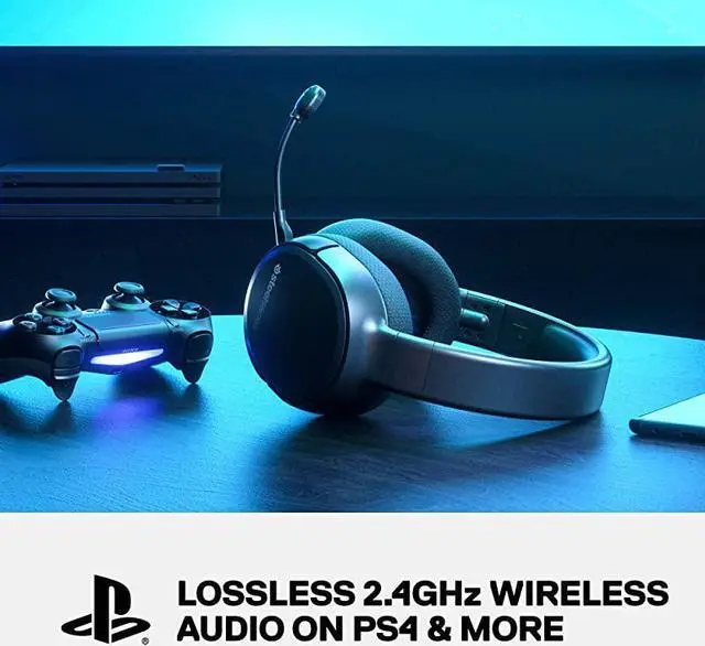 Alt view image 2 of 7 - Arctis 1 Wireless Gaming Headset for Playstation USBC Wireless Detachable ClearCast Microphone For PS5 PS4 PC Nintendo Switch Android Black