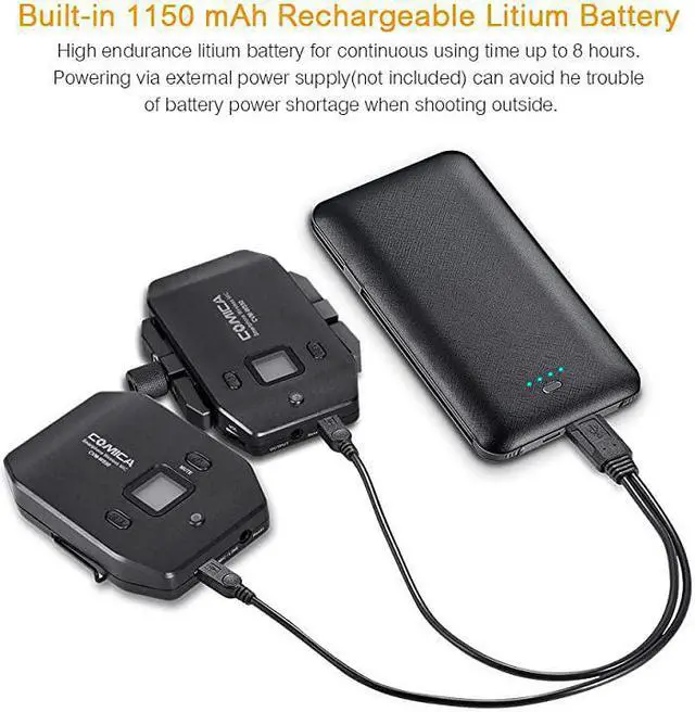 Alt view image 2 of 3 - Smartphone Microphone SystemComica CVMWS50H 6 Channels Professional Handheld Microphone for iPhone Samsung Galaxy Note BLU Moto LG Google Android Phones Perfect for Interview Recording