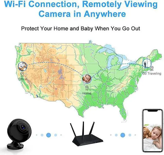 Alt view image 3 of 7 - Mini Hidden-Camera WiFi-Spy Camera Wireless 1080P,  Small Spy Cam Nanny Cam with Audio and Video Recording Micro Surveillance Camera for Live Stream/Night Vision/Motion Activated with Phone APP
