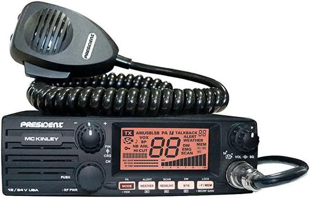 Main image of MC KINLEY USA Hm AMSSB Tranceiver CB Radio 40 Channels 7 Weather Channels Channel Rotary Switch Volume Adjustment and ONOFF Multifunctions LCD Display 1224V