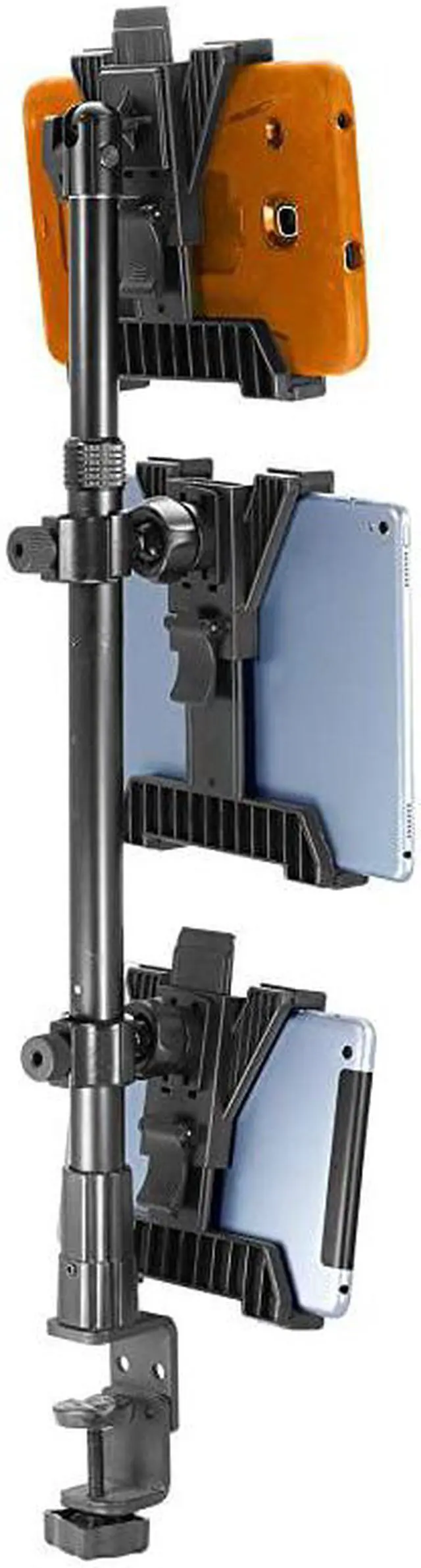 Alt view image 2 of 7 - TabDock Point of Purchase Clamp Mount with 3 Tablet Holders Perfect for Multiple delivery Applications DoorDash Uber eats Postmates etc Fits 7 to 10 inch Tablets