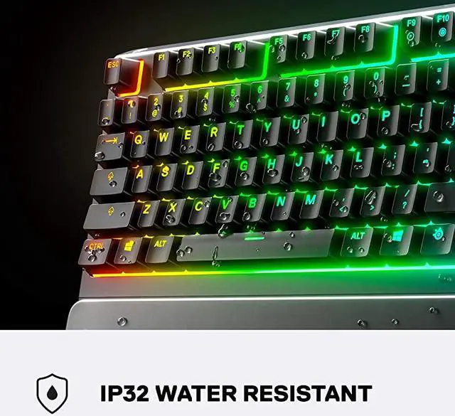 Alt view image 2 of 7 - Apex 3 RGB Gaming Keyboard 10Zone RGB Illumination IP32 Water Resistant Premium Magnetic Wrist Rest Whisper Quiet Gaming Switch