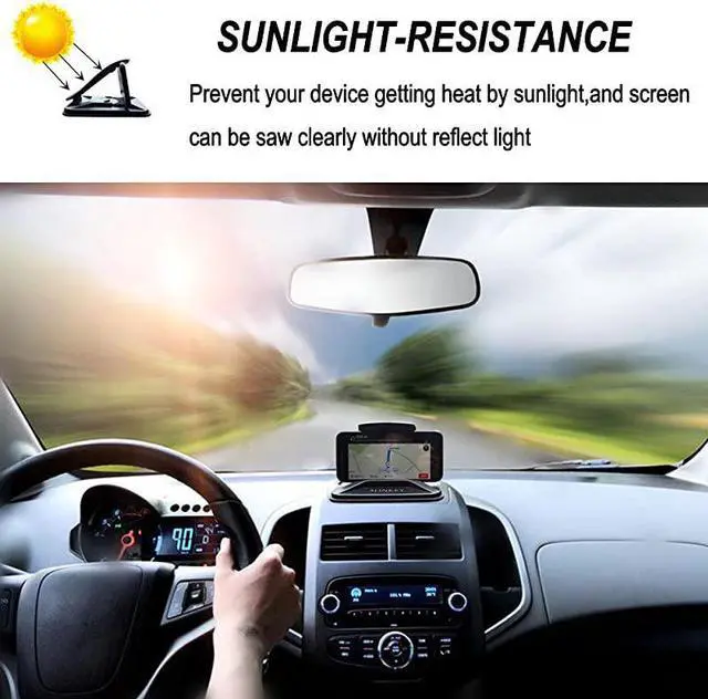 Alt view image 3 of 7 - Cell Phone Holder for Car, Dashboard Anti-Slip Vehicle GPS Car Mount Universal for All Smartphones, Compatible iPhone XR XS Max X 8 7 6S Plus, Galaxy S10/S9 Plus S8 Note 9/8, LG V30, Pixel 3 XL