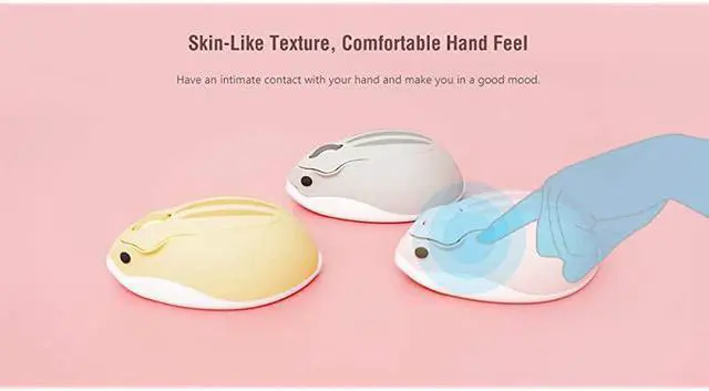Alt view image 4 of 7 - Wireless Mouse Cute Hamster Shape Less Noice Portable Mobile Optical 1200DPI USB Mice Cordless Mouse for PC Laptop Computer Notebook MacBook Kids Girl Gift Blue