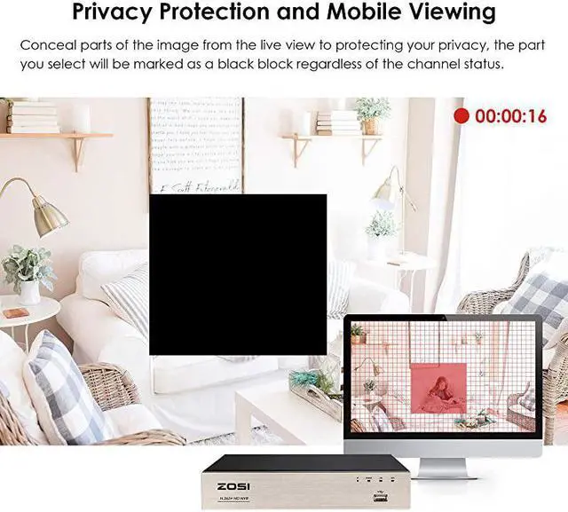 Alt view image 7 of 7 - 1080P Security Camera System8CH Full 1080P HD Video DVR Recorder with 4X HD 1920TVL 1080P Indoor Outdoor Weatherproof CCTV Cameras with 120ft Long Night VisionNO Hard Drive