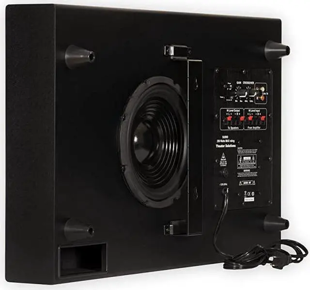 Main image of SUB8S 250 Watt Surround Sound HD Home Slim Powered Active Subwoofer Black