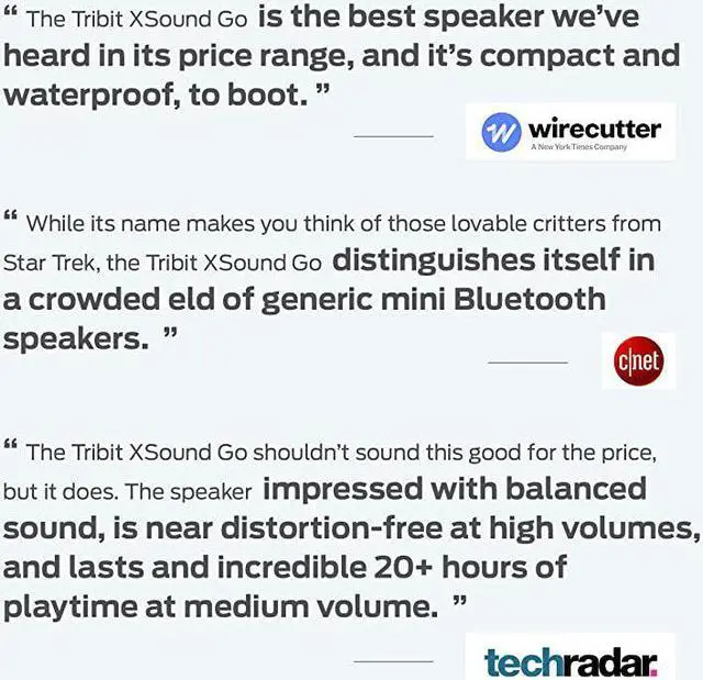Alt view image 2 of 6 - XSound Go Bluetooth Speaker with 16W Loud Sound Rich Bass 24H Playtime IPX7 Waterproof Wireless Stereo Pairing USBC Portable Wireless Speaker for Home Outdoors Travel Upgraded