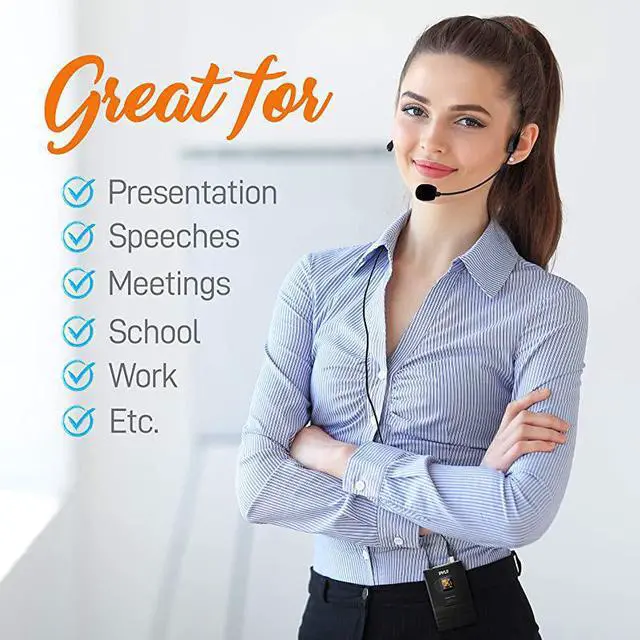 Alt view image 6 of 7 - Compact UHF Wireless Microphone System Pro Portable 1 Channel Desktop Digital Mic Receiver Set w BeltPack Transmitter Receiver Headset and Lavalier Mics XLR For Home PA  PDWM1988BBlack