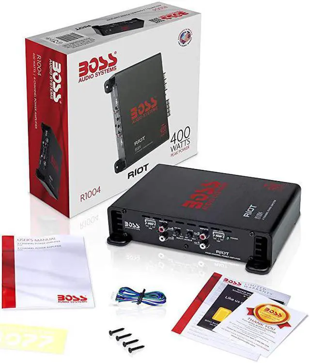 Alt view image 6 of 7 - R1004 4 Channel Car Amplifier Riot Series 400 Watts Full Range Class AB 2 Ohm Stable IC Integrated Circuit Great for Car Speakers and Car Stereos