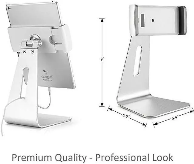 Alt view image 3 of 7 - Elegant Tablet Stand Aluminum iPad Stand Holder Desktop Kiosk POS Stand for 713 inch iPad Pro Air Mini Galaxy Tab Nexus Tablet Mount for Store Showcase Office Reception Kitchen Countertop