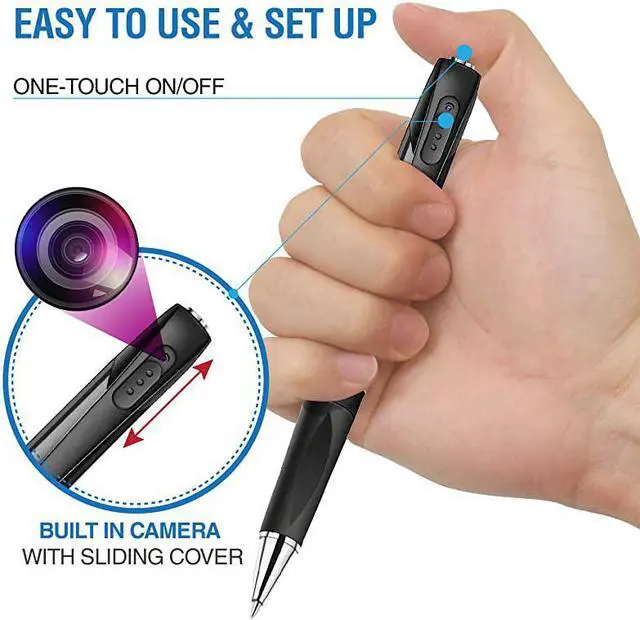 Alt view image 2 of 7 - Spy Camera 1080P HD Recording with 32 GB Memory Card Spy Pen Camera Hidden Camera Pen Camera Hidden Cam Spy Cam with Small Camera Hidden Camera Micro Camera for Spy Gear