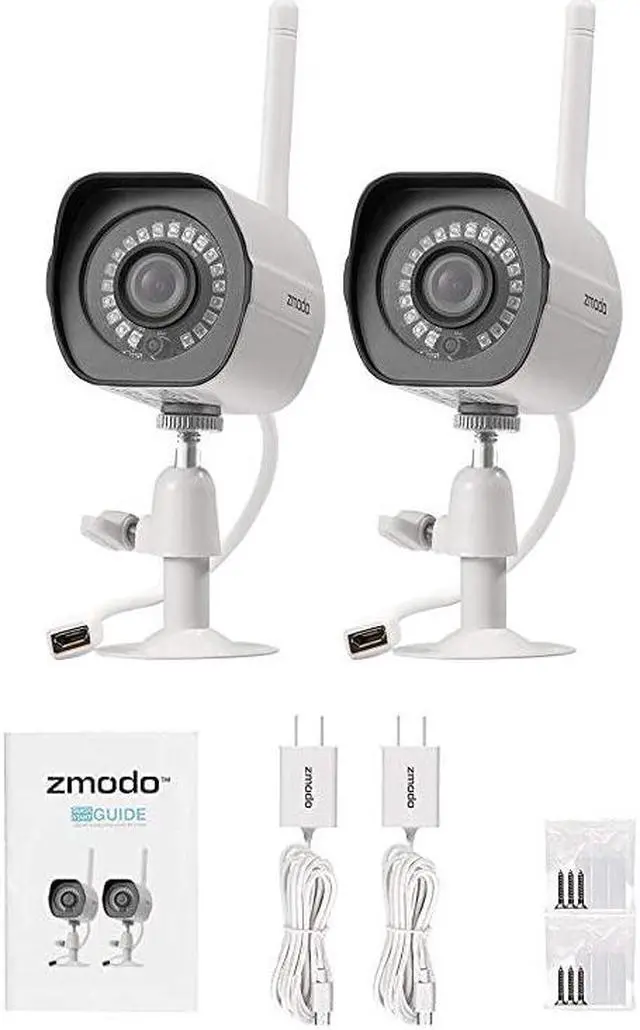 Alt view image 7 of 7 - Outdoor Security Camera 2 Pack Smart Home 1080p Full HD Indoor Outdoor Wireless IP Cameras with Night Vision Cloud Service Available