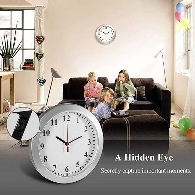 Alt view image 2 of 7 - Hidden Camera Wall Clock Spy Camera Nanny Cam with PIR Motion Detection Indoor Covert Security Spy Camera for Home and Office No WiFi Function