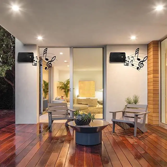 Alt view image 7 of 7 - 3-Way Indoor Outdoor Speaker System - 3.5 Inch 200W Pair of Mini Box Ceiling Wall Mount Speakers w/ 1" Tweeter, 3.25" Woofer, 1.75” Midrange - Home Theater Entertainment, PA System -  2022SX