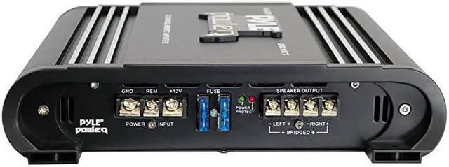 Alt view image 3 of 5 - 2 Channel Car Stereo Amplifier 2000W Dual Channel Bridgeable High Power MOSFET Audio Sound Auto Small Speaker Amp Box w Crossover Bass Boost Control Silver Plated RCA Input Output  PLA2378 Black