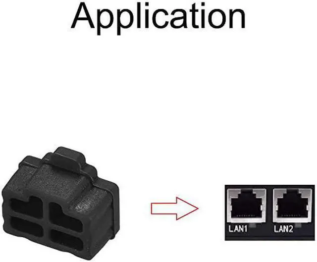 Alt view image 3 of 4 - 20pcs RJ45 Silicone Protectors Ethernet Hub Port Anti Dust Cap Cover 12mmx83mm Black