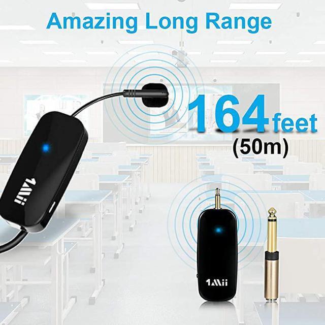 Alt view image 2 of 7 - Long Range Wireless Microphone Wireless Headset Mic System160ft Range 24G Wireless Microphone 2 in 1Fitness Microphone Headset for Speakers Voice Amplifier PA Speakers