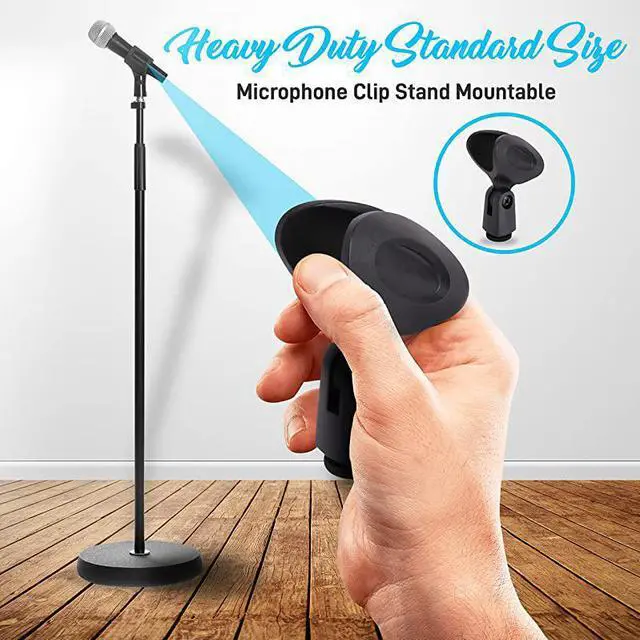Alt view image 3 of 7 - Professional Handheld Dynamic Microphone Kit Unidirectional Vocal Wired Microphone wCarry Bag Metal Mic Stand HolderClip 164ft XLR Audio Cable to 14 Audio Connection  PDMIC88ST
