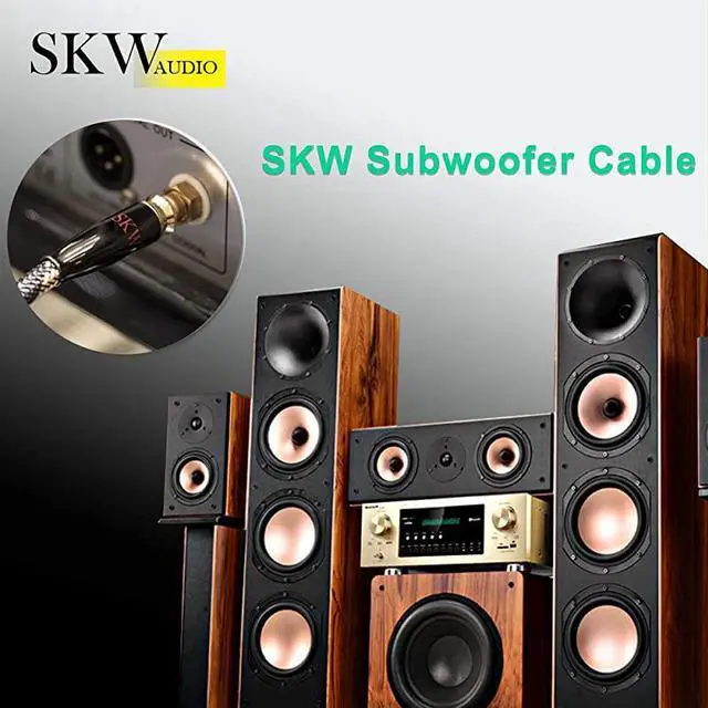 Alt view image 5 of 7 - RAC to RCA Subwoofer CableMultiple Shield with Single Crystal Copper for HiFi Systems98ft3MBlack