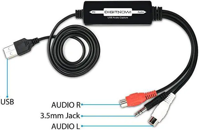 Alt view image 3 of 6 - USB Audio Capture Card Grabber for Vinyl Cassette Tapes to Digital MP3 Converter Support Mac Windows 10818 7 VistaXP