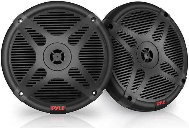 Main image of 65 Inch Bluetooth Marine Speakers 2Way IPX4 Waterproof and Weather Resistant Outdoor Audio Dual Stereo Sound System with 600 Watt Power and Low Profile Design 1 Pair  PLMRBT65B Black