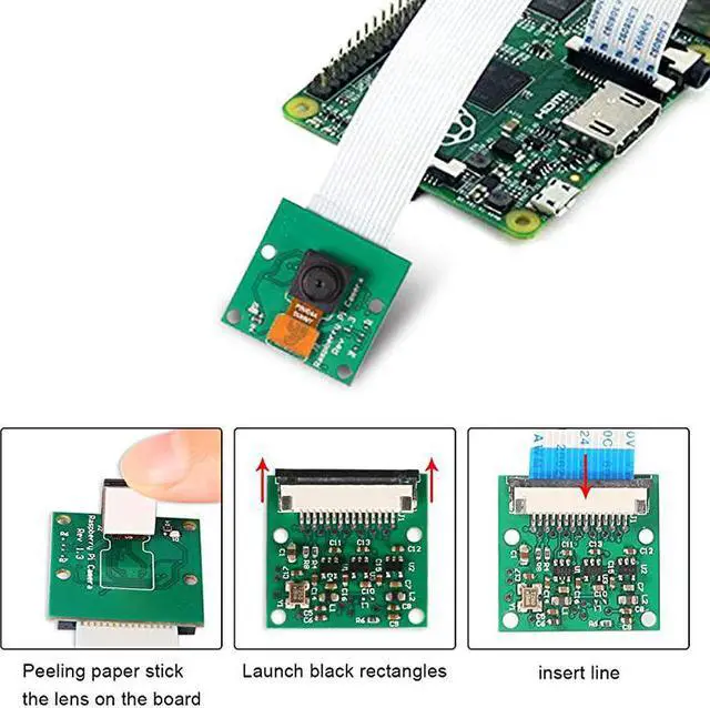 Alt view image 4 of 7 - Raspberry Pi Mini Camera Video Module 5 Megapixels 1080p Sensor OV5647 Webcam for Raspberry Pi Model ABA+B+ Pi 2B and Raspberry Pi 3B Pi 3 B+ Raspberry Pi 4 B