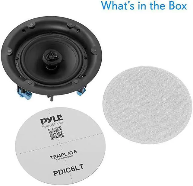 Alt view image 7 of 7 - Ceiling and Wall Mount Speaker 8 2Way 70V Audio Stereo Sound Subwoofer Sound with Dome Tweeter 600 Watts inWall inCeiling Flush Mount for Home Surround System  PDIC8LT White