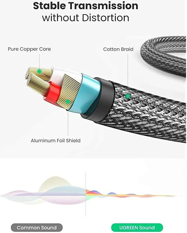 Alt view image 5 of 6 - 635mm 14 Male to 35mm 18 Male TRS Stereo Audio Cable with Zinc Alloy Housing and Nylon Braid Compatible for iPod LaptopHome Theater Devices Amplifiers 6FT
