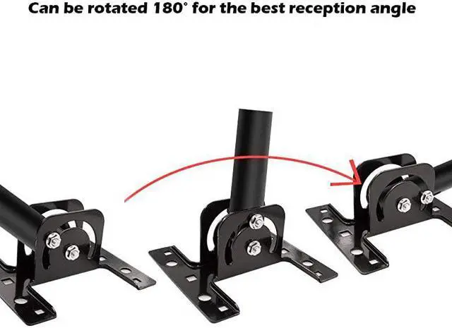 Alt view image 2 of 7 - Adjustable AtticOutdoor Antenna amp Weather Station Mounting Pole Universal Mount Brackets Easy Installation Solid Structure Weather Proof 1quot Diameter165quot Arm Length