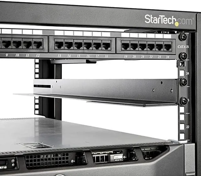 Alt view image 4 of 4 - com 1U 19 inch Server Rack Rails 2436 inch Adjustable Depth Universal 4 Post Rack Mount Rails Network EquipmentServerUPS Mounting Rail Kit HPE ProLiant Dell PowerEdge UNIRAILS1UB