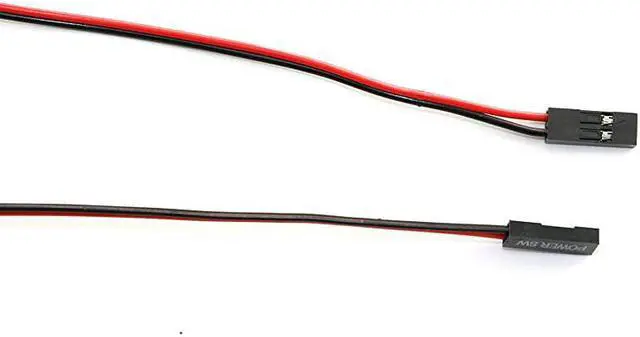 Alt view image 5 of 5 - 2-Pack 2 Pin PC Power Switch Cable Button ATX Desktop Computer Case Motherboard On/Off Reset Switch Line Re-starting Power SW Cable 50cm