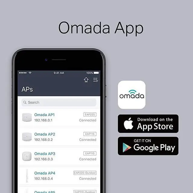 Alt view image 6 of 7 - Omada AC1750 Gigabit Ceiling Mount Wireless Access Point | Business Mesh WiFi Solution | MUMIMO Seamless Roaming | PoE Powered | SDN Cloud Access Omada app for Easy Management EAP245