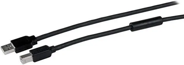 Main image of com 15m 50 ft Active USB 20 A to B Cable Long 15 m USB Cable 50 ft USB Printer Cable 1x USB A M 1x USB B M Black USB2HAB50AC