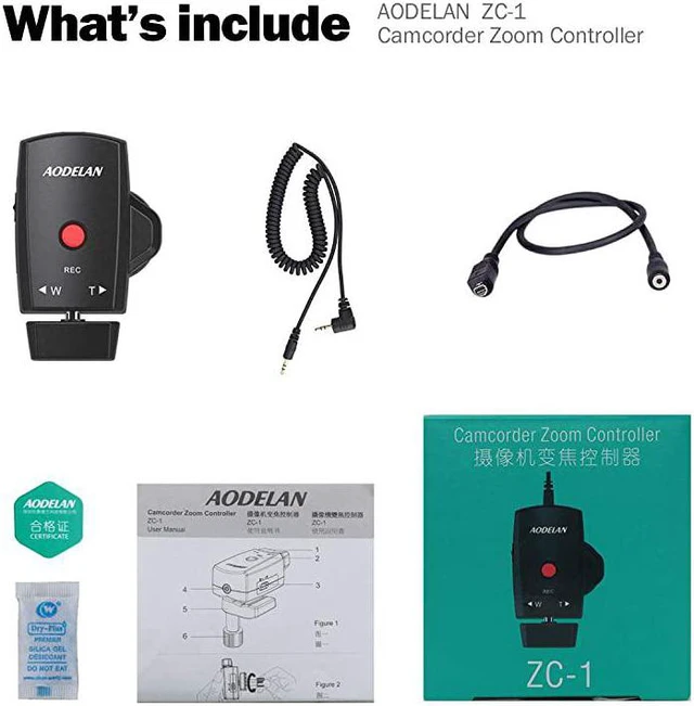 Alt view image 7 of 7 - Lanc Camcorder Zoom Controller Video Camera Zoom and Video Recording Remote Control with 25mm Jack Cable for Sony 190P 150P 198P VX2000E Canon Panasonic Camera