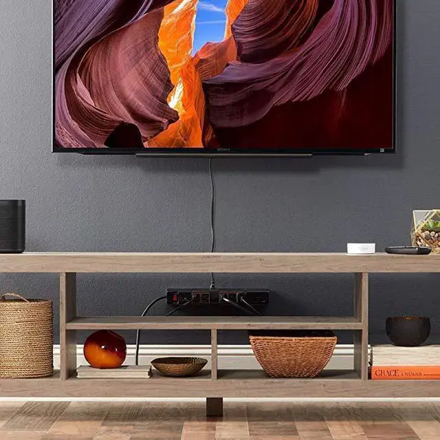 Alt view image 7 of 7 - Rotating Surge Protector Power Strip with 2 USB Ports 6 Rotating AC Outlets 1080 Joules of Heavy Duty Surge Protection with Long Power Cord Wall Mounting Holes