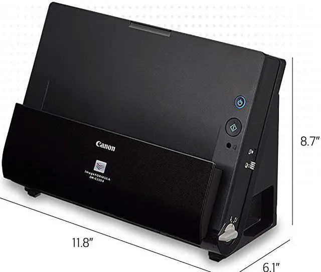 Alt view image 2 of 7 - ImageFORMULA DRC225 II Office Document Scanner Black 3258C002
