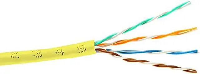 Alt view image 6 of 6 - Cable 1000 Ft Cat5E UTP 24AWG CCA Twisted Pair Networking Bulk Cable Pull Box Yellow Color