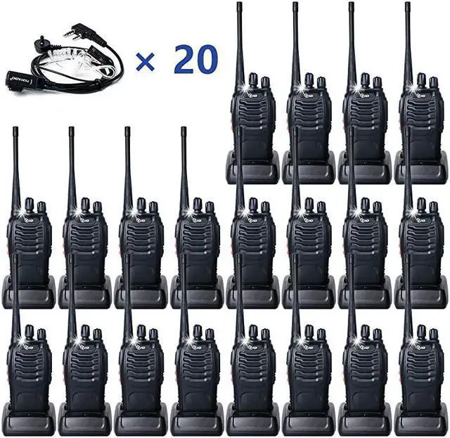 Main image of RADIO TDV2 Two Way Radio UHF 2 Way Radios Walkie Talkies Long Range Hand Free Walkie Talkies for Adults with Secret Service Earpiece 20 Pack