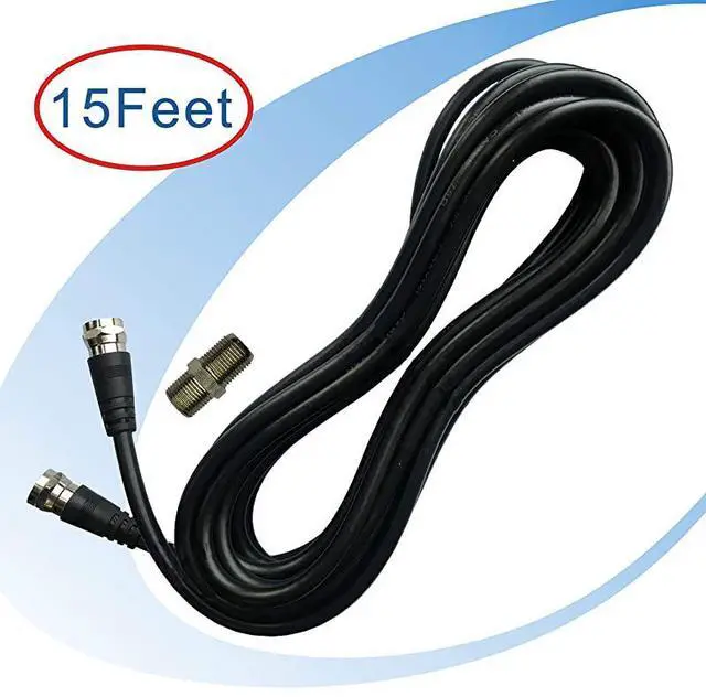Main image of Coaxial TV Antenna Extension Cable with Coaxial Coupler to Extend Your Indoor Antenna15 feet