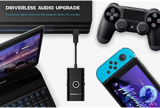 Alt view image 2 of 6 - Sound Blaster G3 USBC External Gaming USB DAC and Amp for PS4 Nintendo Switch Ft GameVoice Mix Audio Balance for GameChat MicVol Control and Mobile App Control PlugandPlay