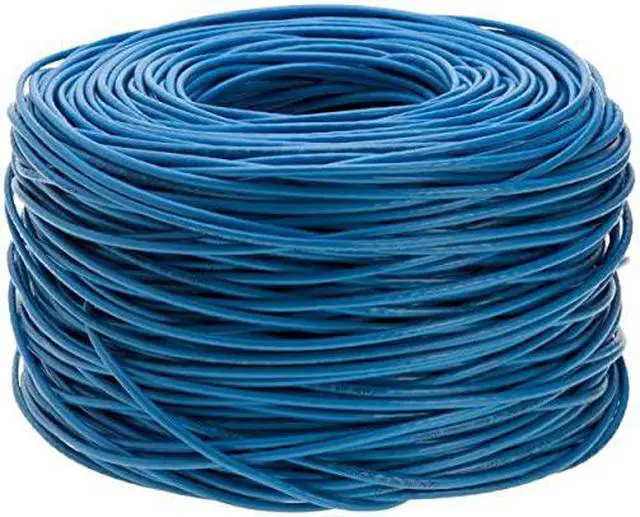 Alt view image 3 of 4 - CAT6 1000ft UTP Blue Ethernet Solid Cable 550Mhz LAN Cable 23AWG RJ45 Network Wire Bulk (Blue)