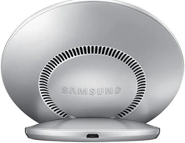Alt view image 2 of 3 - Qi Certified Fast Charge Wireless Charging Pad + Stand Supports wireless charging on Qi compatible smartphones Silver