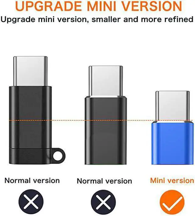 Alt view image 7 of 7 - USB Type C Adapter 4Pack Micro USB Female to USB C Male Convert Connector Fast Charging Compatible with Samsung Galaxy S10e S10 S9 S8 PlusNote 9 8Google Pixel 2 3 XLLG V40 V20 G5Blue